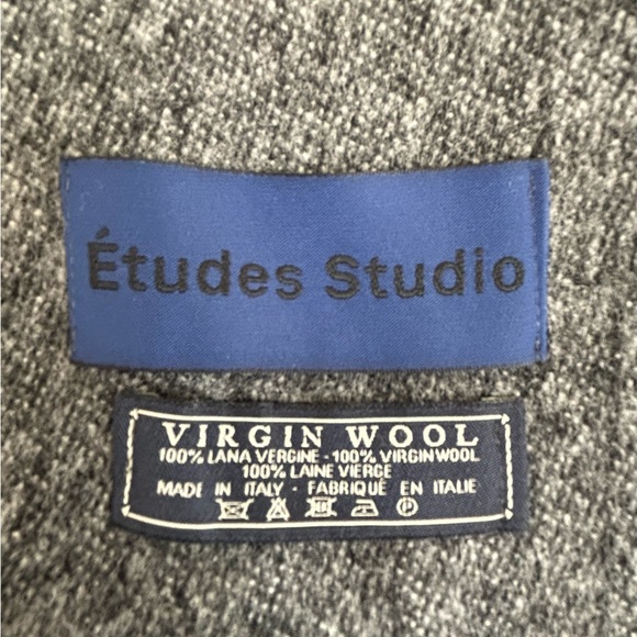 •Etudes Studio Wool Blanket Graphic Scarf 80”x30”NWOT Unisex Made in Italy - Picture 8 of 9